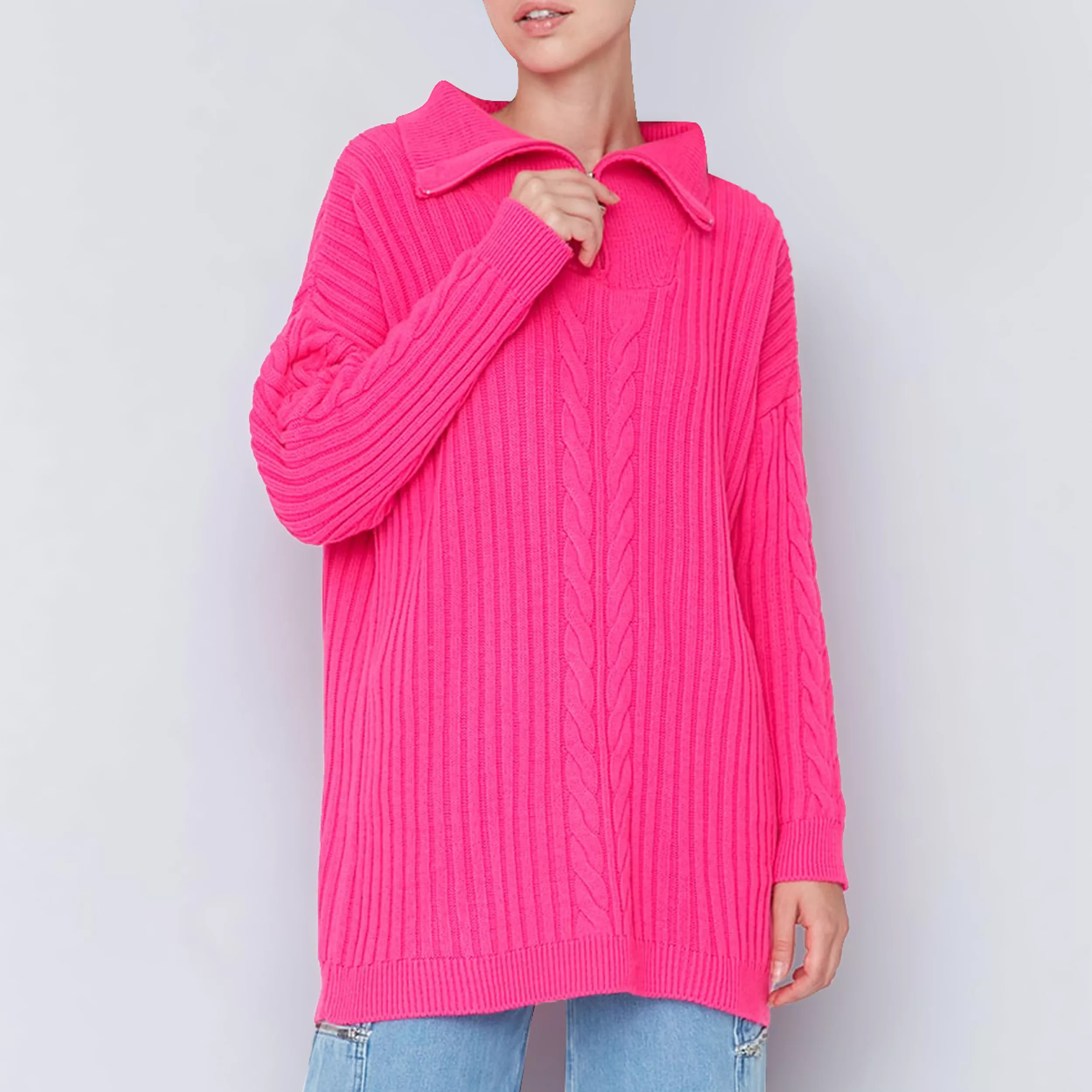 تونیک آستین بلند زنانه مدل 275234622 طرح ترندیول