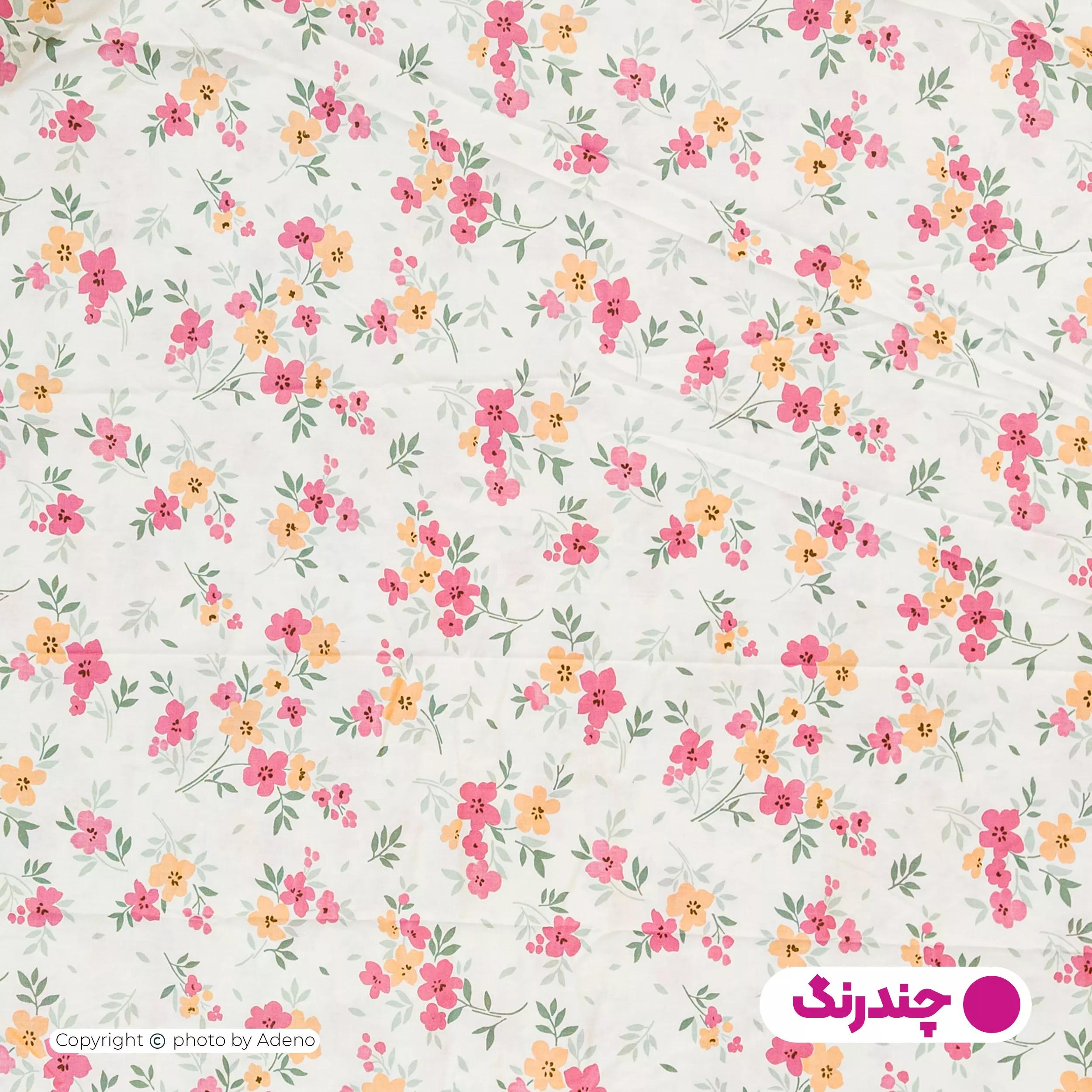 ملحفه فیلور آدنو مدل گلی کد FI39 یک نفره سایز 120x200 سانتی‌متر