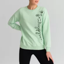 سویشرت زنانه مادر مدل هانا رنگ سبز