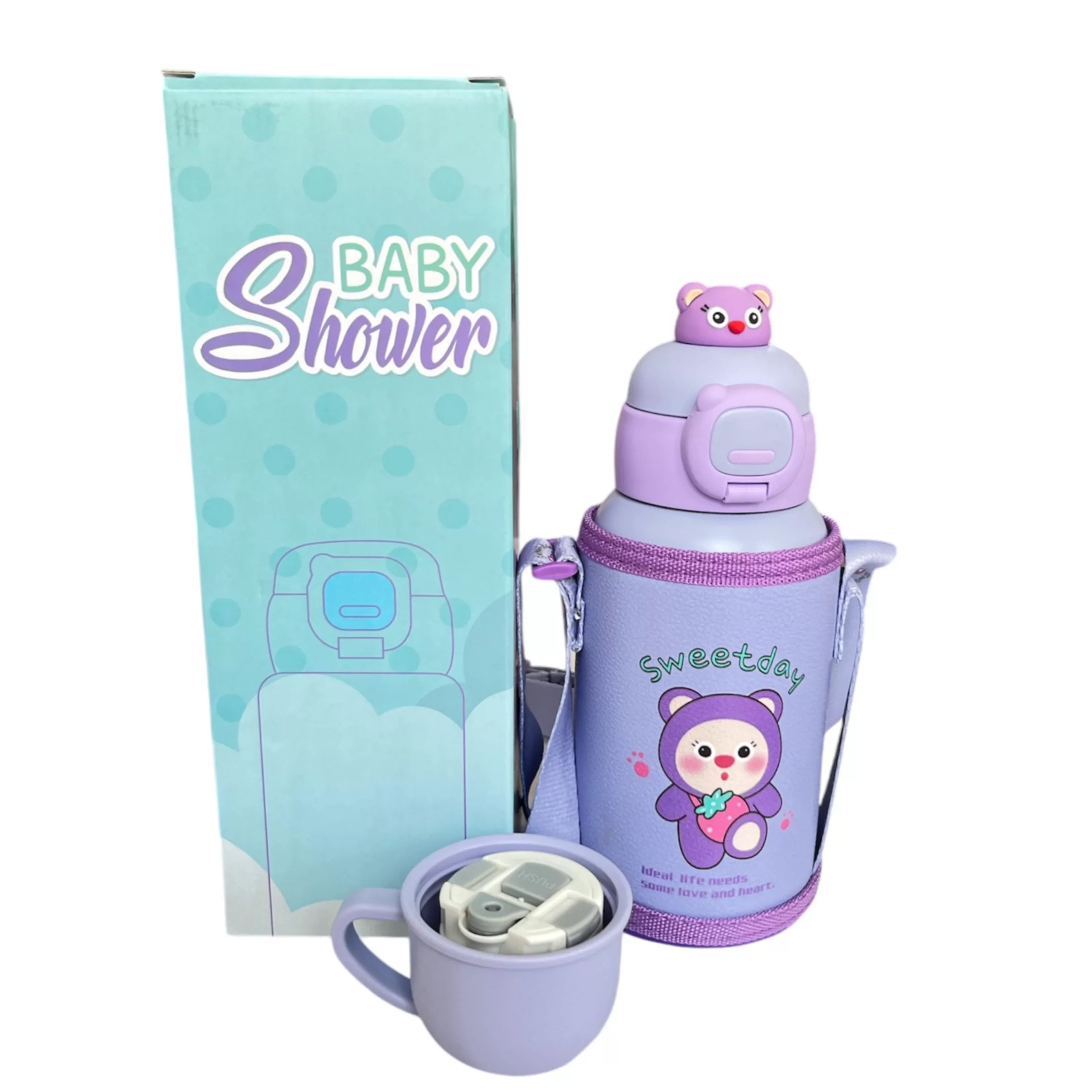 فلاسک کودک دو درب مدل تدی کد VT2721 گنجایش 0.5 لیتر