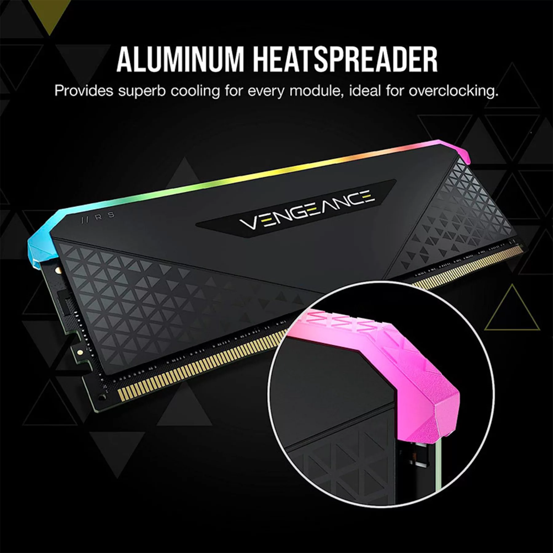 رم دسکتاپ DDR4 3600 مگاهرتز CL18 کورسیر مدل VENGEANCE RGB RS ظرفیت 16گیگابایت