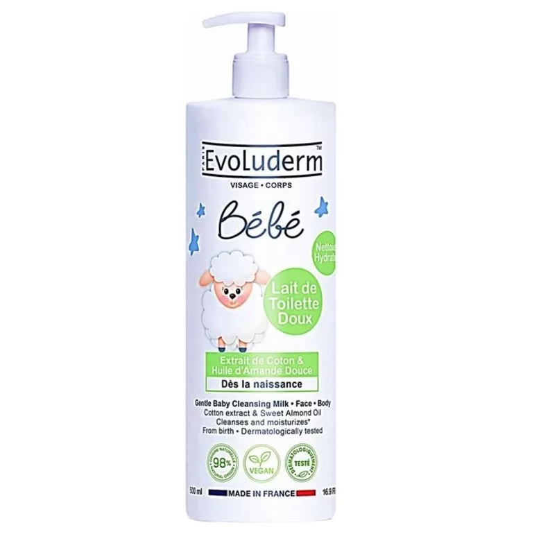 شیر شستشوی بدن کودک اولودرم مدل Bebe حجم 500 میلی لیتر