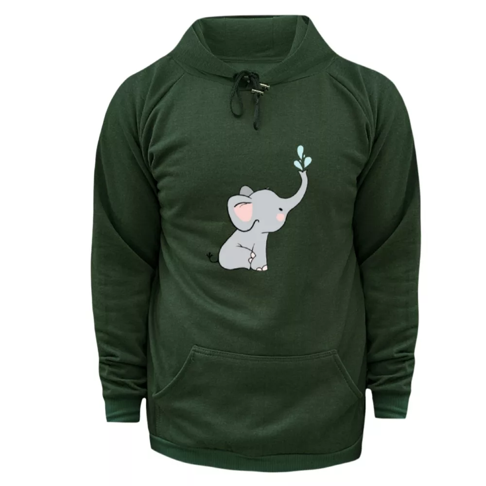 هودی زنانه مدل فیل کد ۸ رنگ یشمی