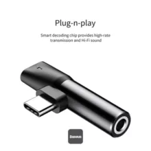 مبدل USB-C به AUX/USB-C باسئوس مدل l41