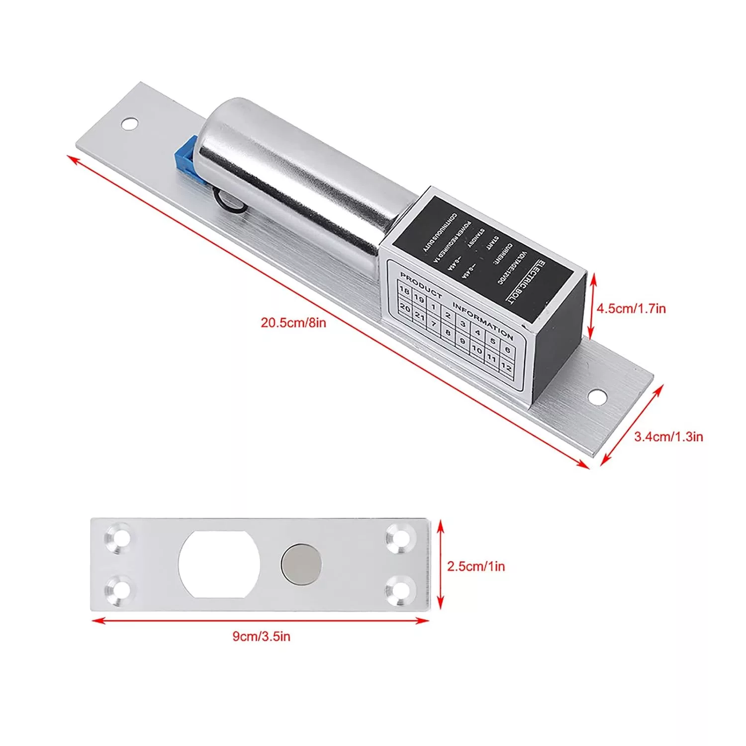 قفل برقی اتوماتیک مدل بولت شفتی دوسیم 12vdc