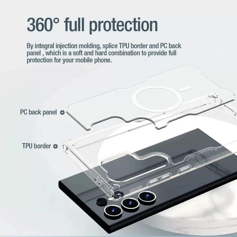 کاور نیلکین مدل Nature TPU Pro Magnetic مناسب برای گوشی موبایل سامسونگ Galaxy S25 Ultra