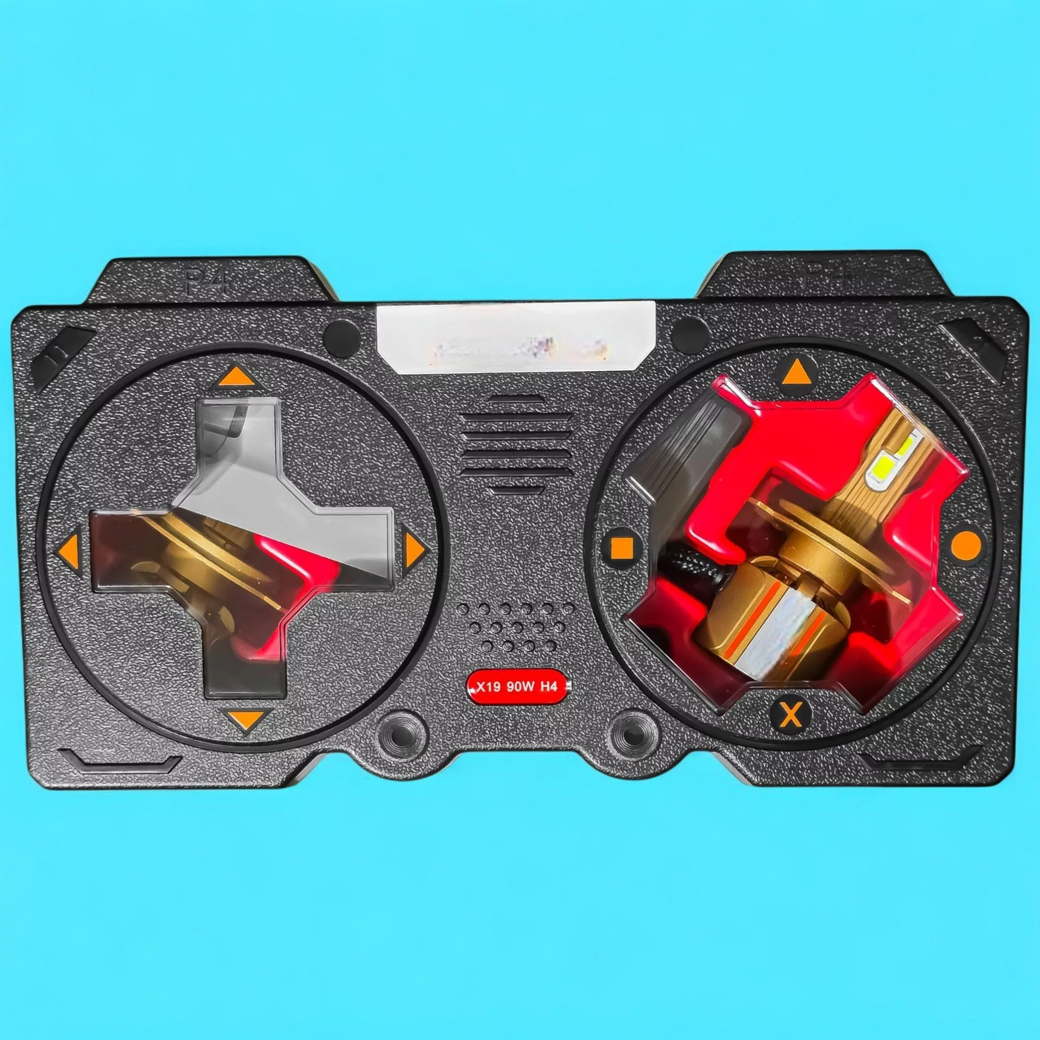 لامپ نور پایین و نور بالا چراغ جلو تک حالته بست یدک مدل یخی کد X19 با پایه H4 مناسب برای پژو 405 بسته ۲ عددی