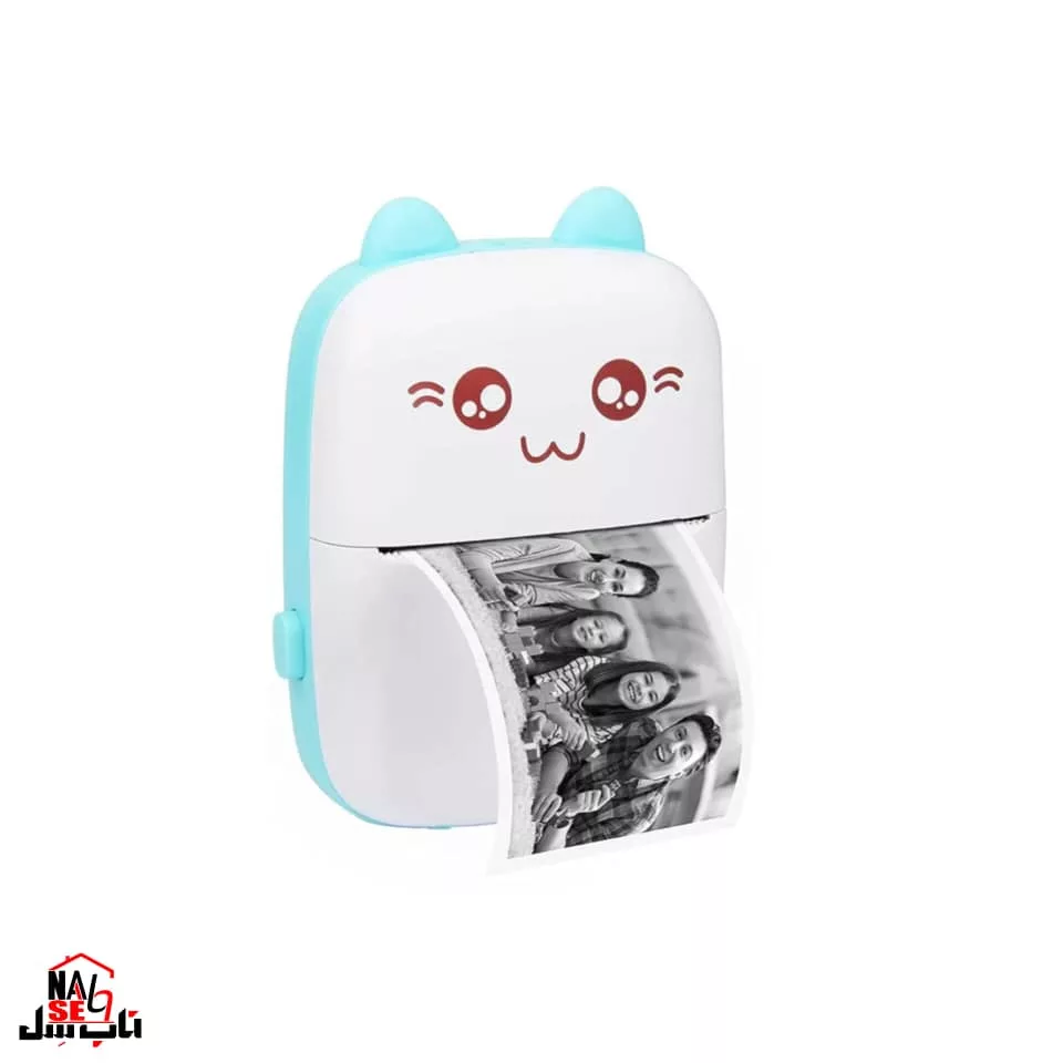 پرینتر لیبل زن ناب سل مدل حرارتی پرتابل کد BLU02 به همراه سه عدد رول کاغذی