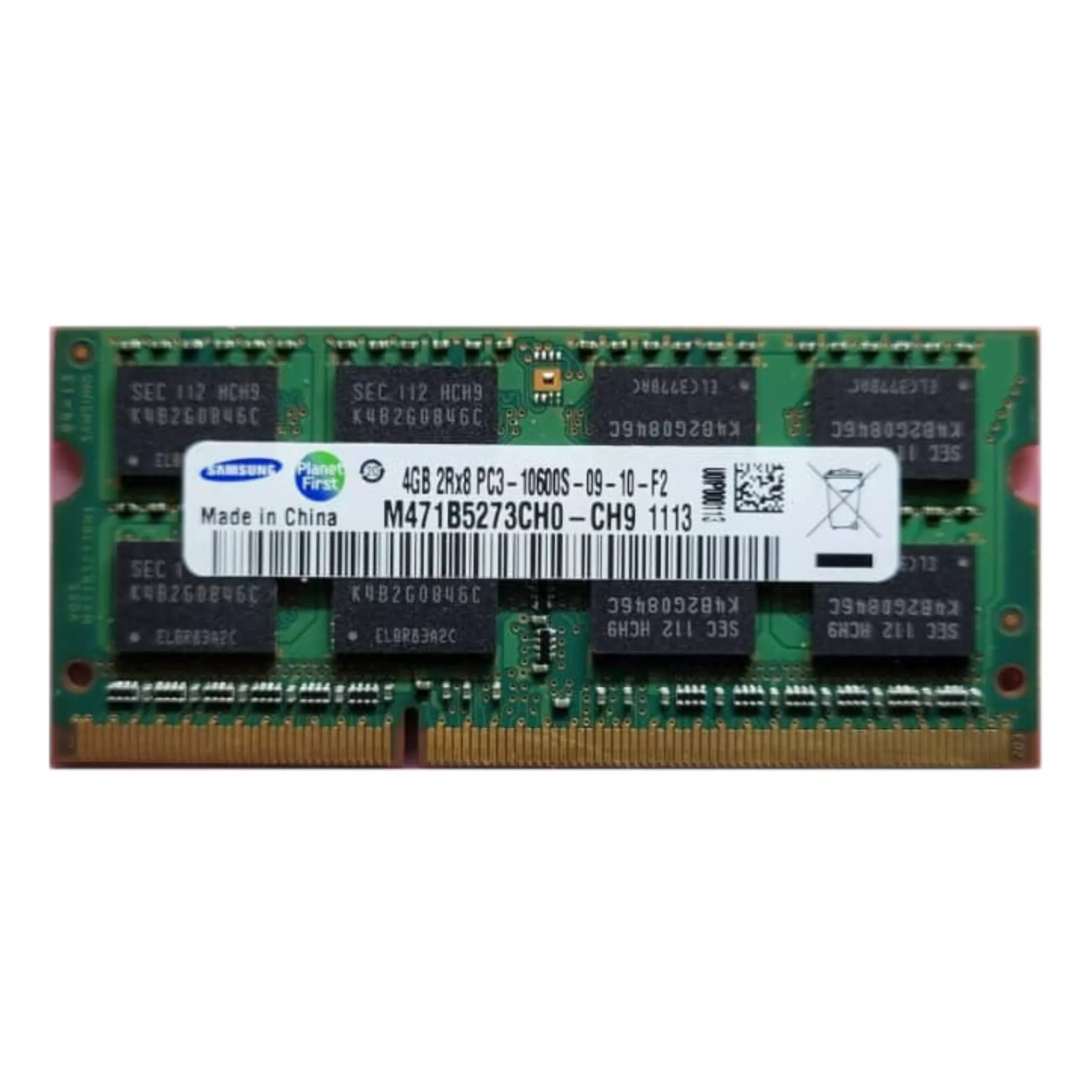 رم لپ تاپ DDR3 تک کاناله 1333 مگاهرتز سامسونگ مدل PC3-10600 ظرفیت 4 گیگابایت