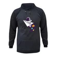 هودی زنانه مدل فضانورد کد ۱۱ رنگ ذغال سنگی