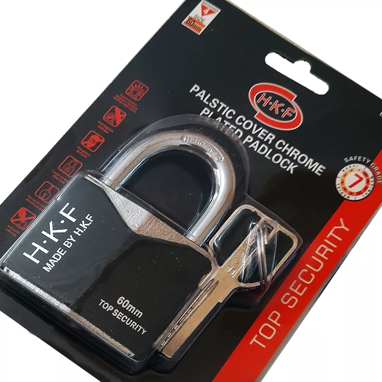 قفل آویز اچ کی اف مدل moon - 007 سایز 60 میلی متر