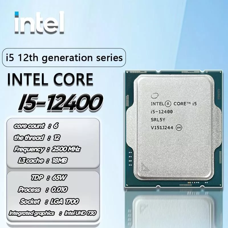 پردازنده مرکزی اینتل سری Alder Lake مدل Intel Core i5-12400 A1700 12th