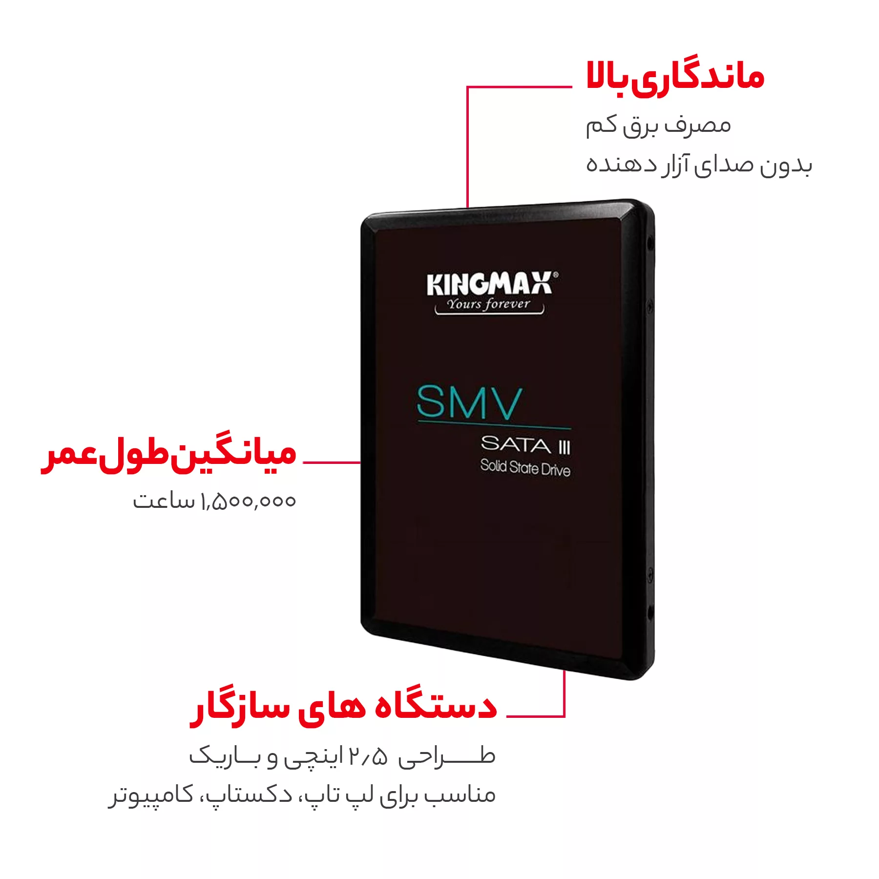 اس اس دی اینترنال کینگ مکس مدل KM128GSIV32 ظرفیت 128 گیگابایت