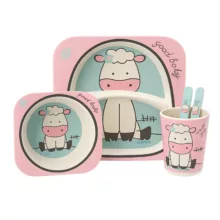 ظرف غذای 5 تکه کودک بامبو مدل ببعی