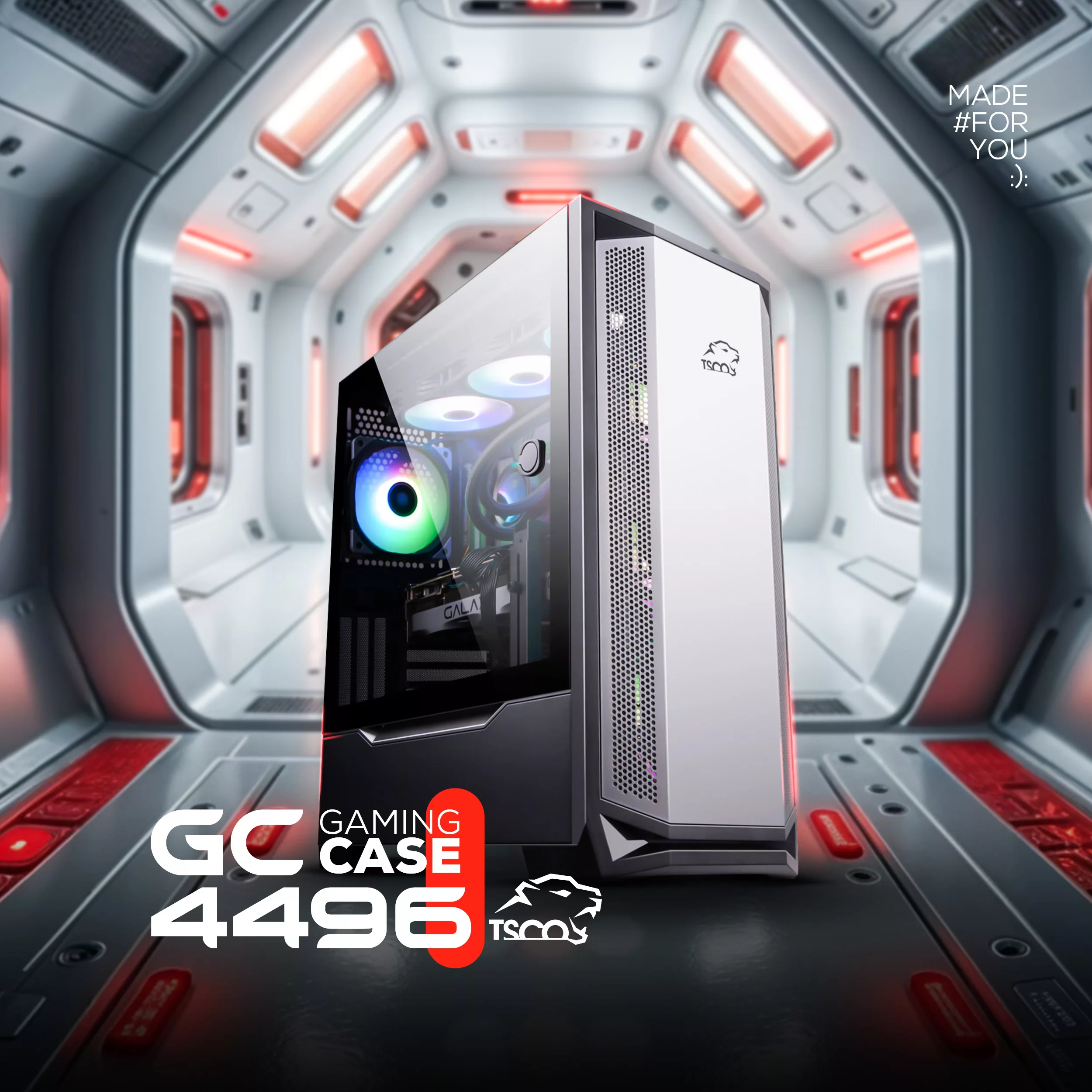 کیس کامپیوتر گیمینگ تسکو مدل GC 4496