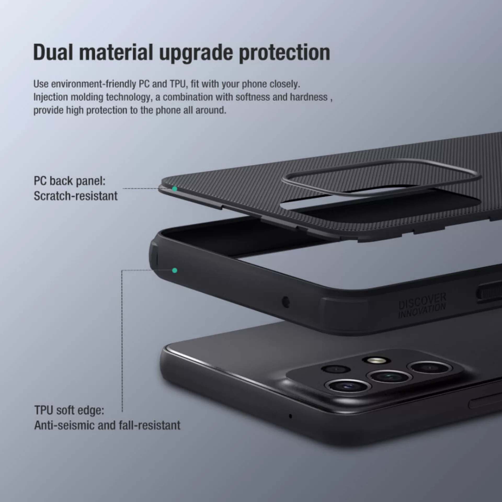کاور نیلکین قاب مدل super frosted shield pro مناسب برای گوشی سامسونگ Galaxy A53