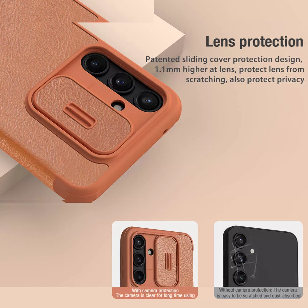 کیف کلاسوری نیلکین مدل Qin Pro Leather Case مناسب برای گوشی موبایل سامسونگ Galaxy A55 5G