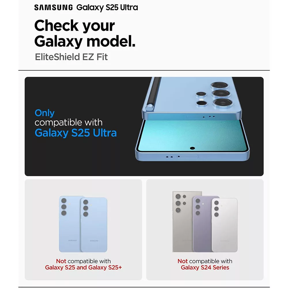 محافظ صفحه نمایش اسپیگن مدل EliteShield EZ Fi مناسب برای گوشی موبایل سامسونگ Galaxy S25 Ultra