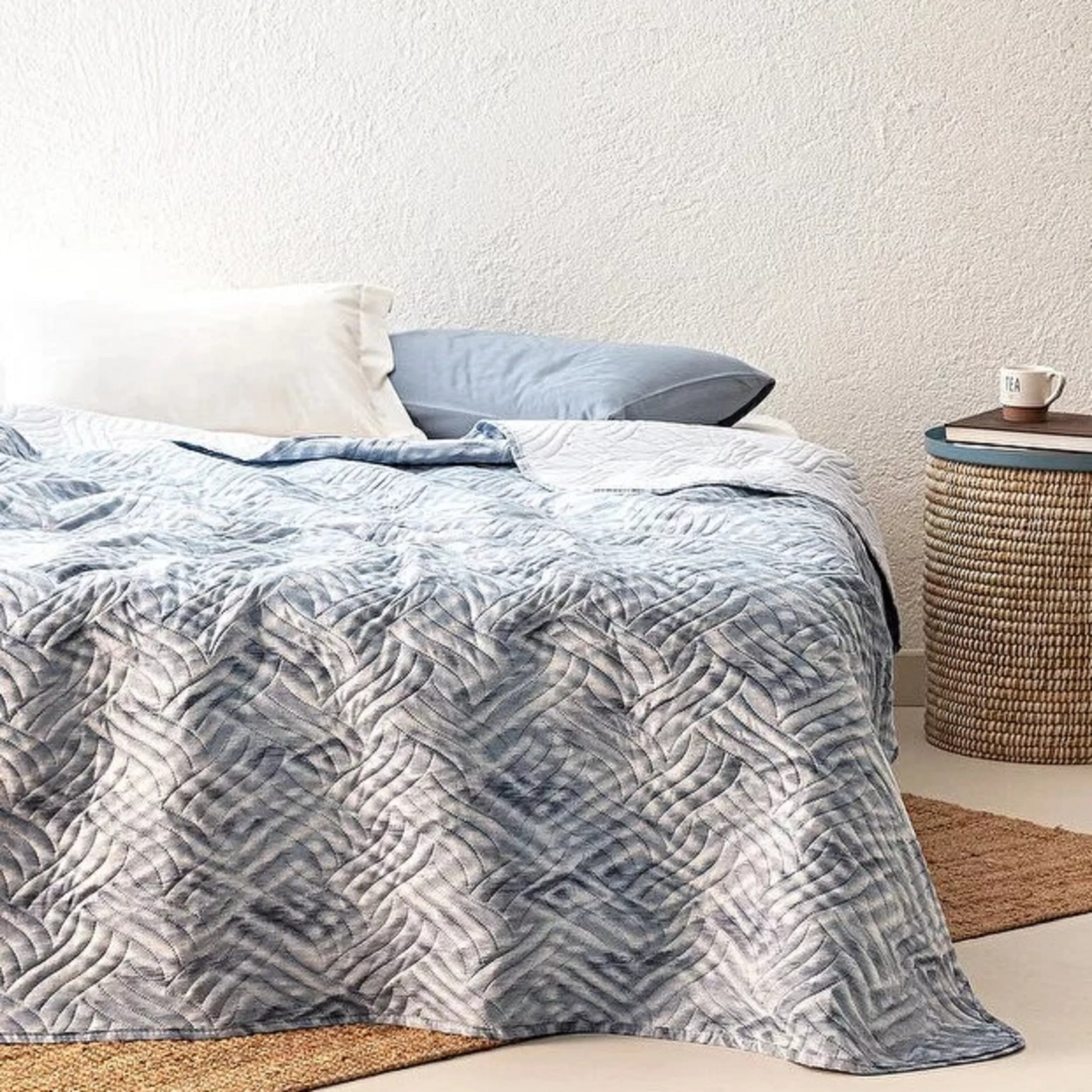 روتختی دو نفره مادام کوکو مدل Darsia King Mavi سایز 260x240 سانتی‌متر