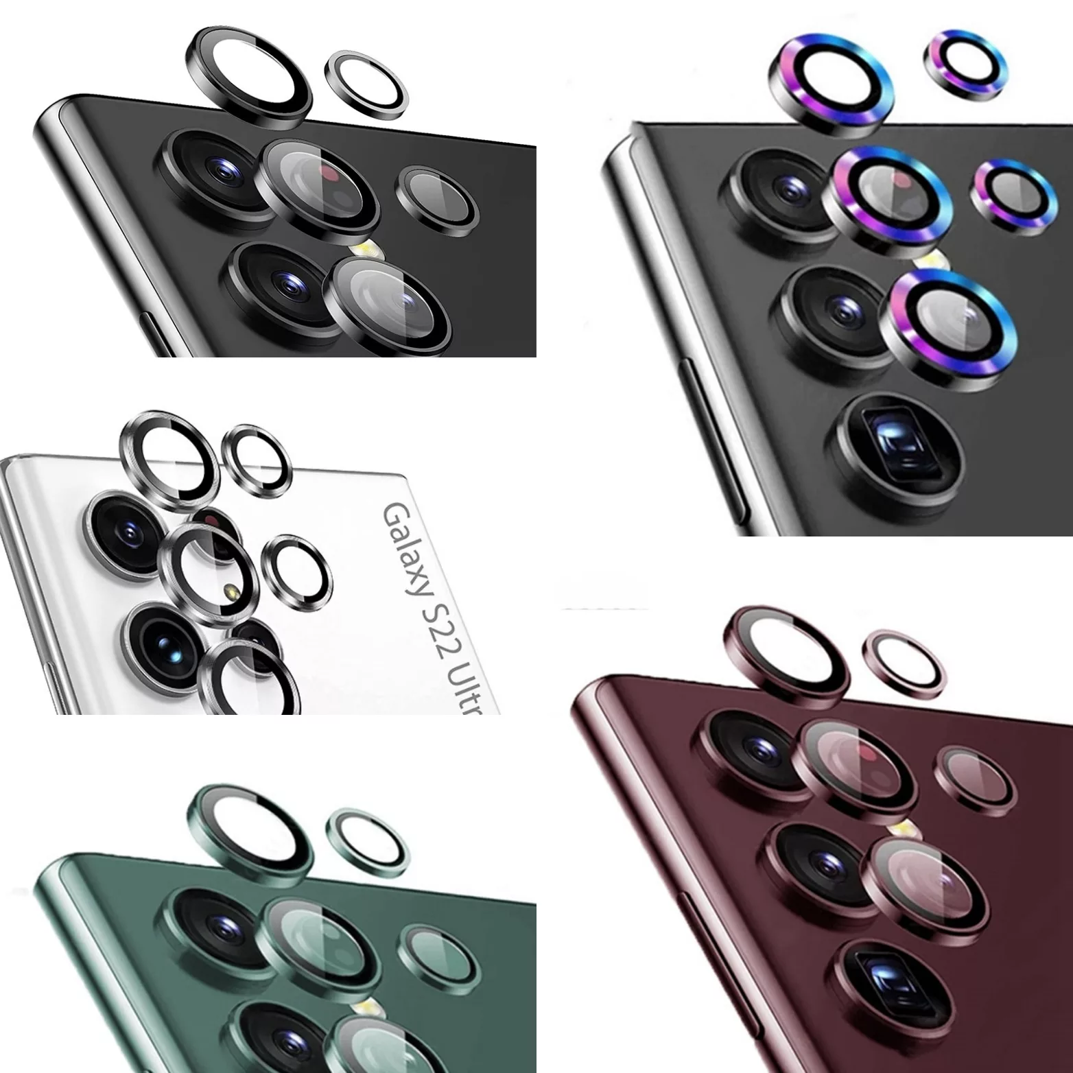 محافظ لنز دوربین اپیکوی مدل HD-ColorLenz مناسب برای گوشی موبایل سامسونگ Galaxy S22 Ultra