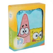 حوله پالتویی کودک پودایران طرح باب اسفنجی سایز 80x100 سانتی‌متر