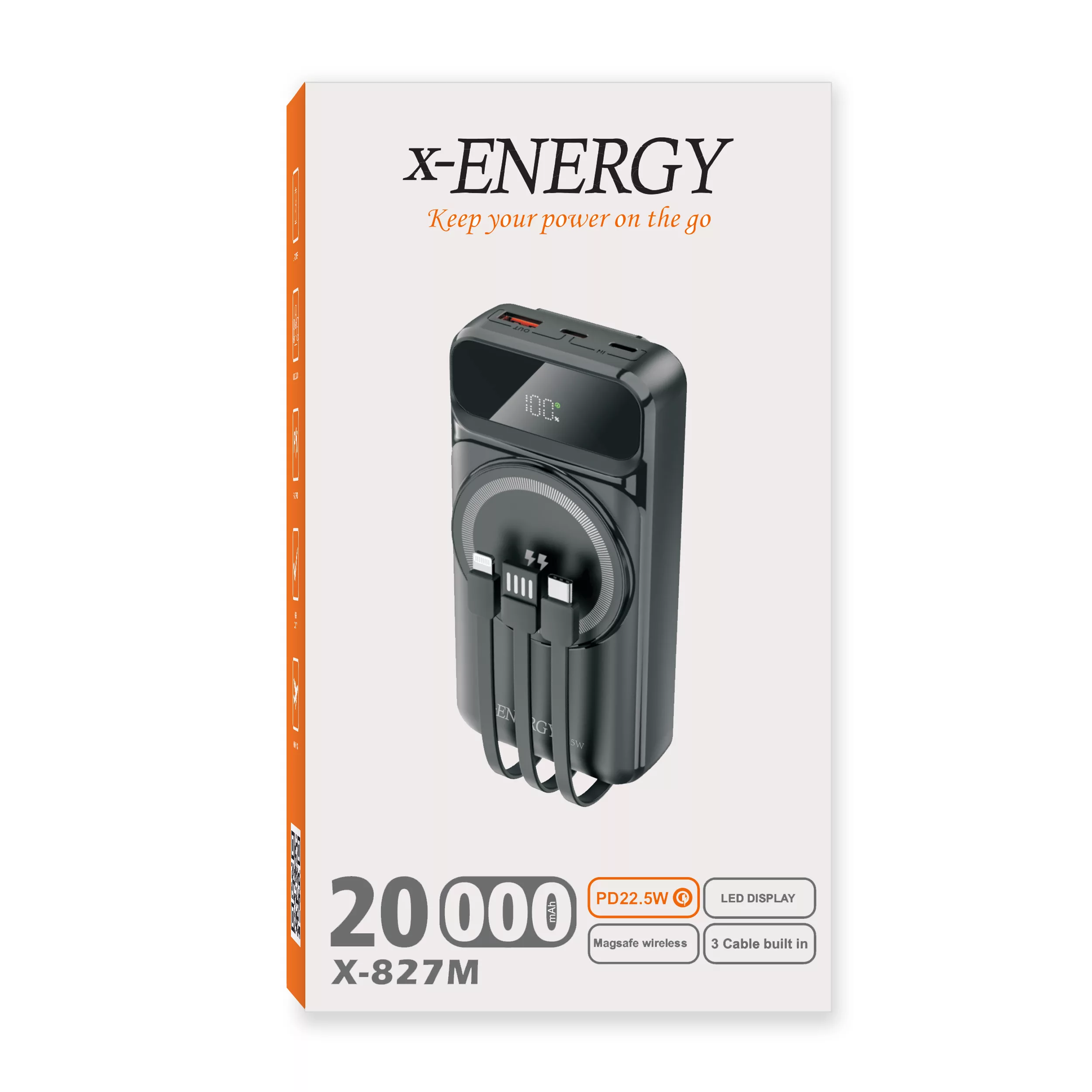 پاوربانک ایکس انرژی مدل X-827M 22.5W ظرفیت 20000 میلی آمپر ساعت