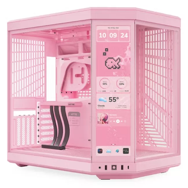 کیس کامپیوتر گیمینگ هایت مدل Y70 Touch Infinite Strawberry Milk