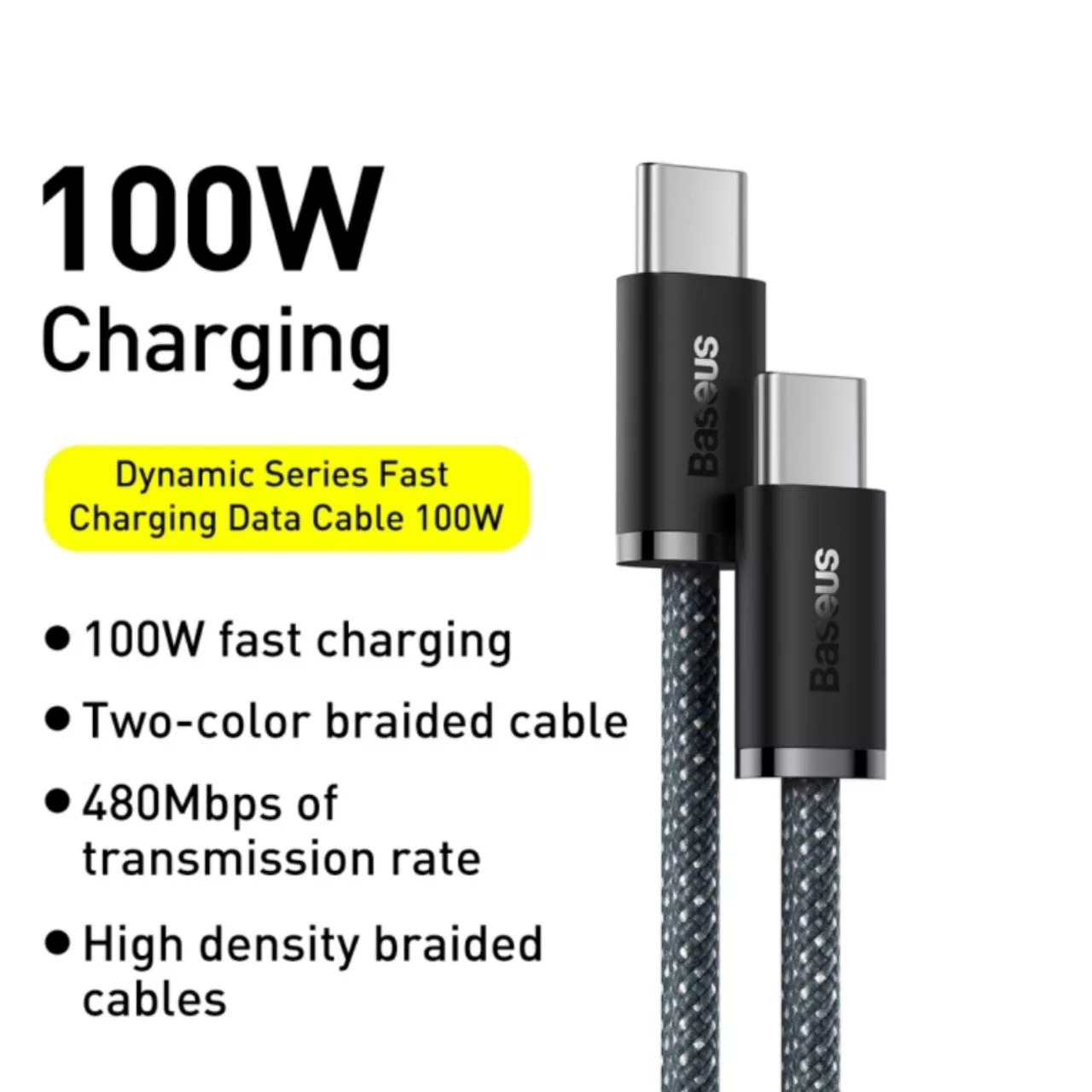 کابل USB-C باسئوس مدل Dynamic Series 100W طول 2 متر