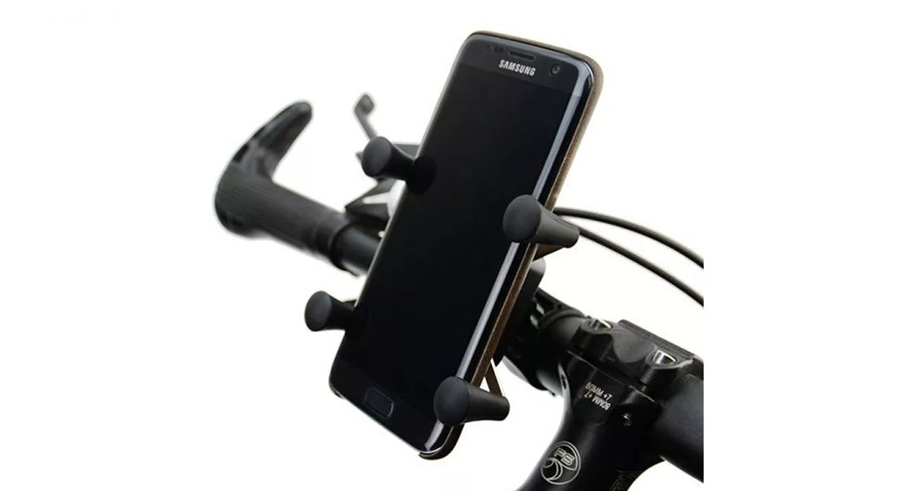 پایه نگهدارنده موبایل شارژر دار مناسب برای موتورسیکلت مدل Phone charging bracke