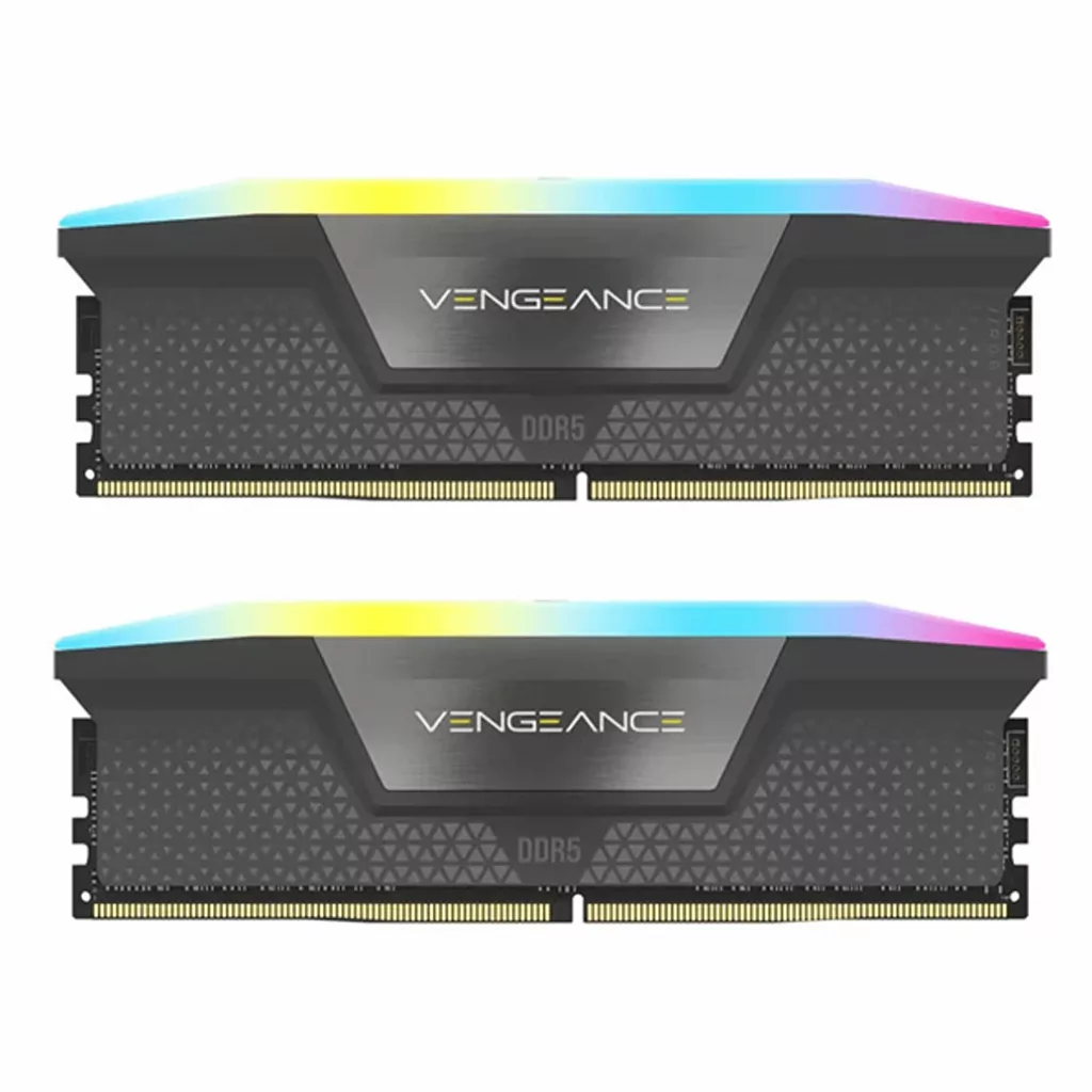 رم دسکتاپ DDR5 دو کاناله 6400 مگاهرتز CL36 کورسیر مدل VENGEANCE RGB ظرفیت 48