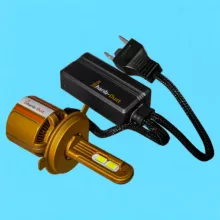 لامپ نور پایین و نور بالا چراغ جلو تک حالته بست یدک مدل یخی کد X19 پایه H4 مناسب برای پراید ۱۳۱، ۱۴۱، ۱۵۱ بسته ۲ عددی