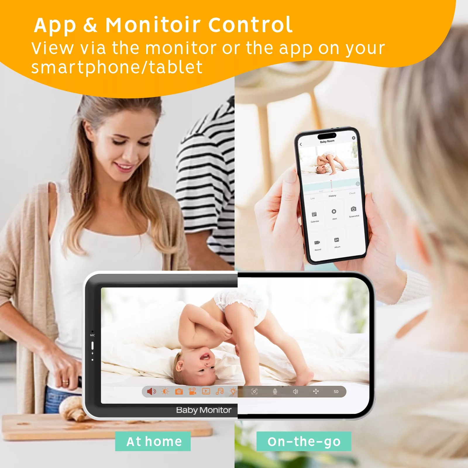 دوربین کنترل کودک طرح دو دوربین مدل B6-T2