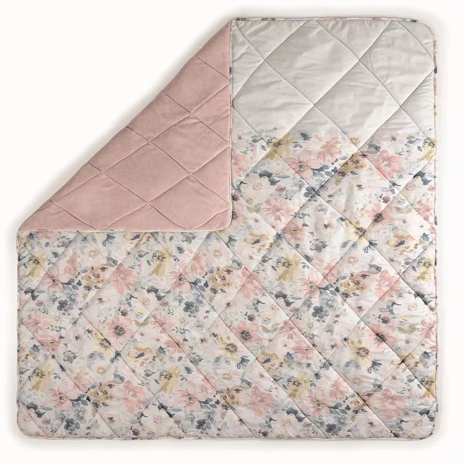 لحاف کاتن باکس مدل Velvet Yorgan Dalya Pudra C.K دونفره سایز 215*195 سانتی متر