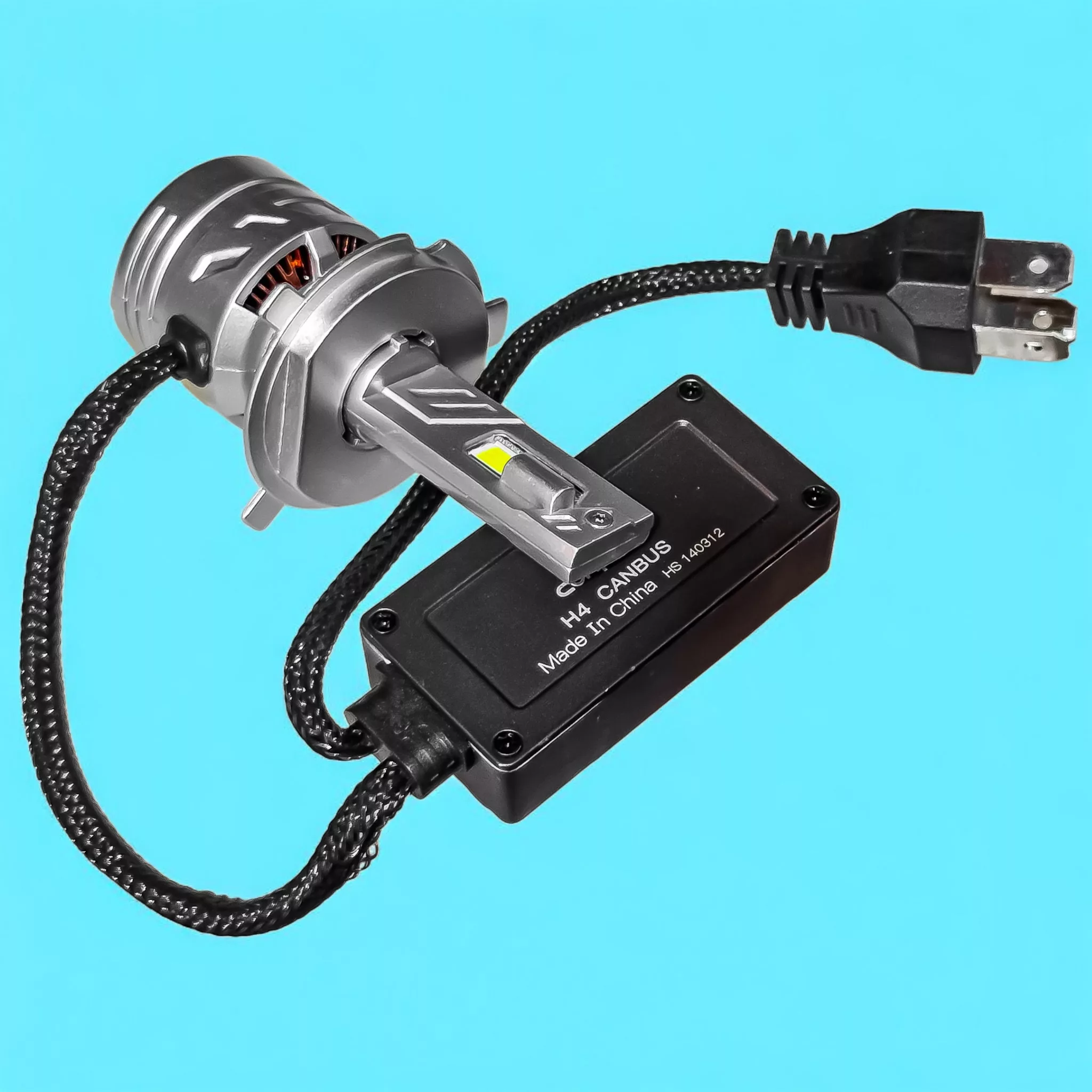 لامپ نور پایین و نور بالا چراغ جلو تک حالته بست یدک مدل یخی کد CB1300 پایه H4 مناسب برای پراید نسیم و صبا بسته ۲ عددی