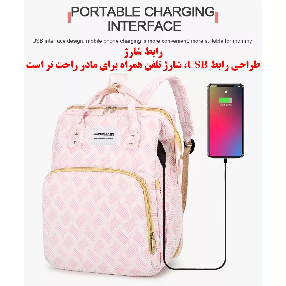 کوله پشتی لوازم کودک مدل 8040