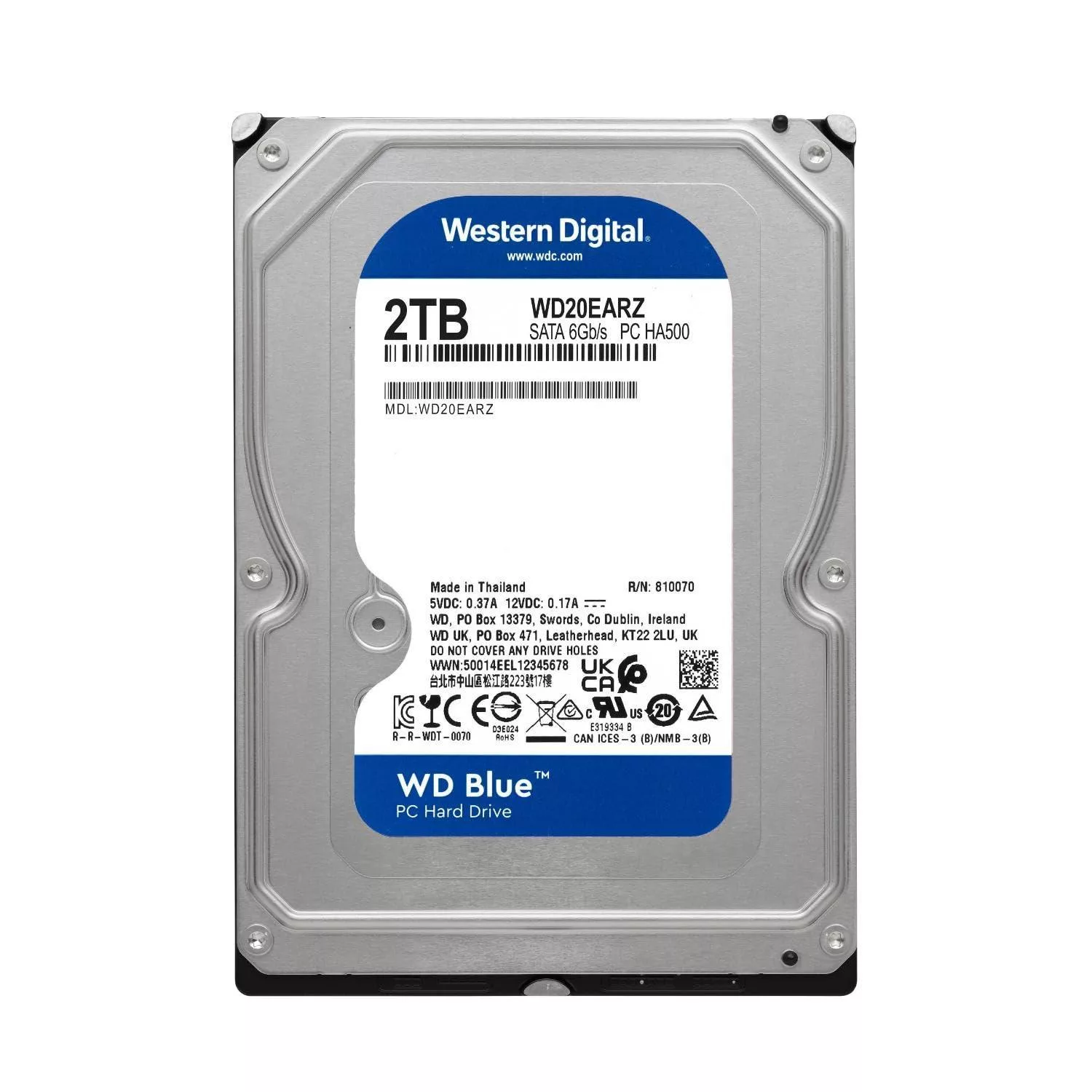 هارددیسک اینترنال وسترن دیجیتال مدل Blue WD20EARZ ظرفیت 2 ترابایت