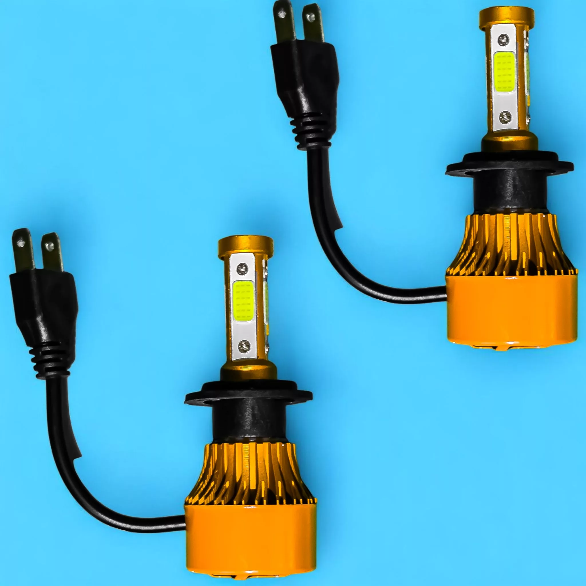 هدلایت نور پایین چراغ جلو تک حالته بست یدک مدل یخی پایه H7 مناسب برای پراید 132 و 111 بسته 2 عددی