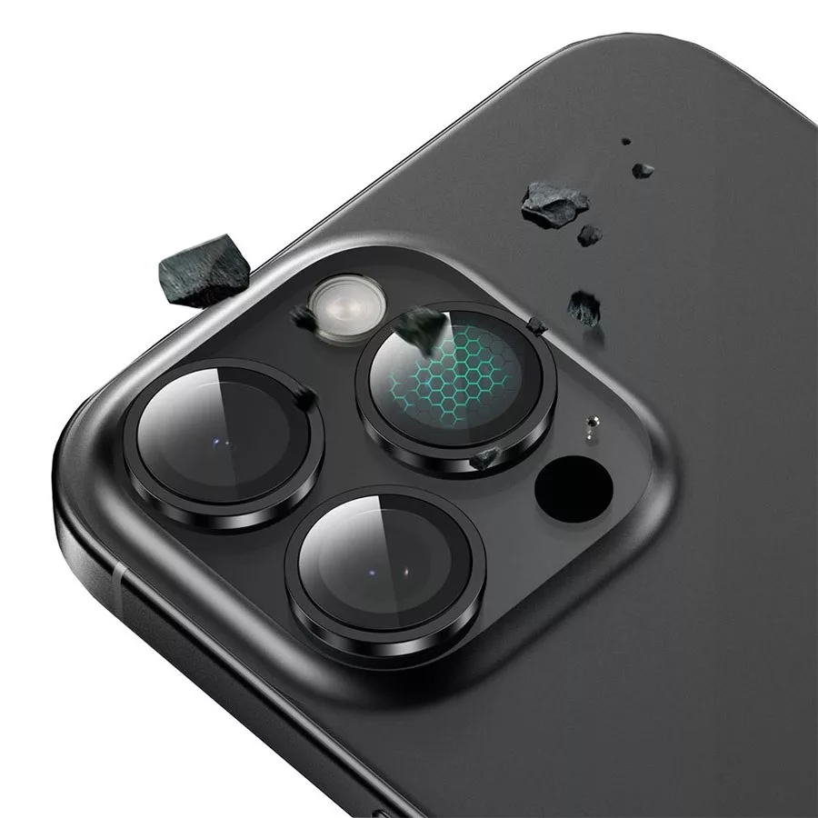 محافظ لنز دوربین ریمکس کد 1 مناسب برای گوشی موبایل اپل iPhone 16 Pro / 16 Pro Max