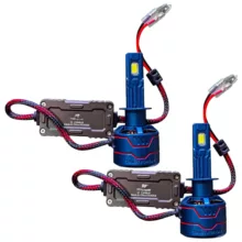 لامپ نور بالا چراغ جلو تک حالته بست یدک مدل یخی کد X8 با پایه H1 مناسب برای پراید 111 و 132 بسته ۲ عددی