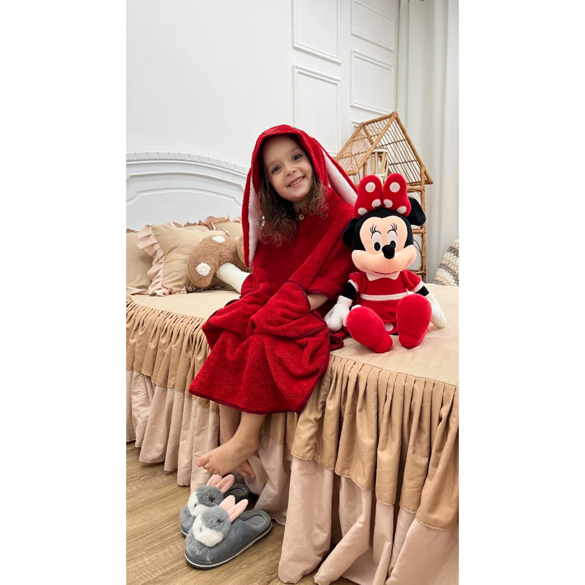 حوله پالتویی کودک مدل شنلی سایز 120x85 سانتی‌متر