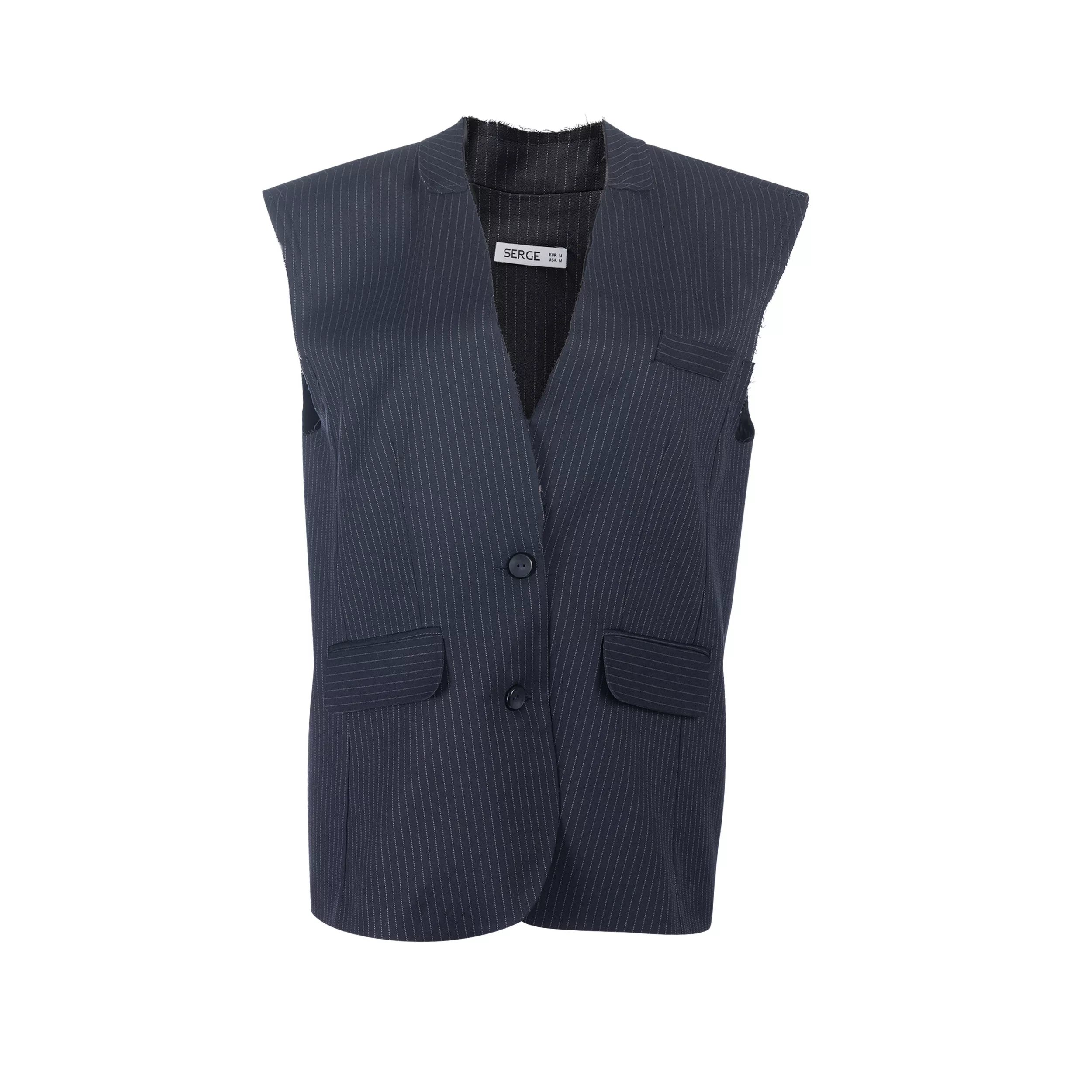 جلیقه زنانه سرژه مدل 234115 رنگ سرمه ای