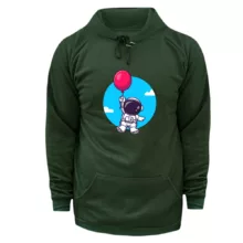 هودی زنانه مدل فضانورد کد ۱۳ رنگ یشمی