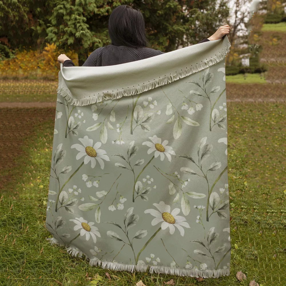 شال مبل مدل بابونه کد f2sh1059 سایز 100x180 سانتی متر