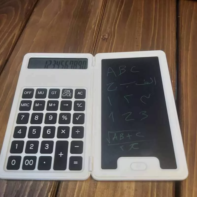 ماشین حساب مدل mini handwriting calculator طرح  پد یادداشت دار
