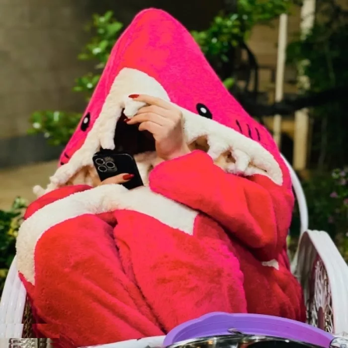 پتو کوکو جم مدل کوسه ای کودکان سایز 100×50 سانتی متر