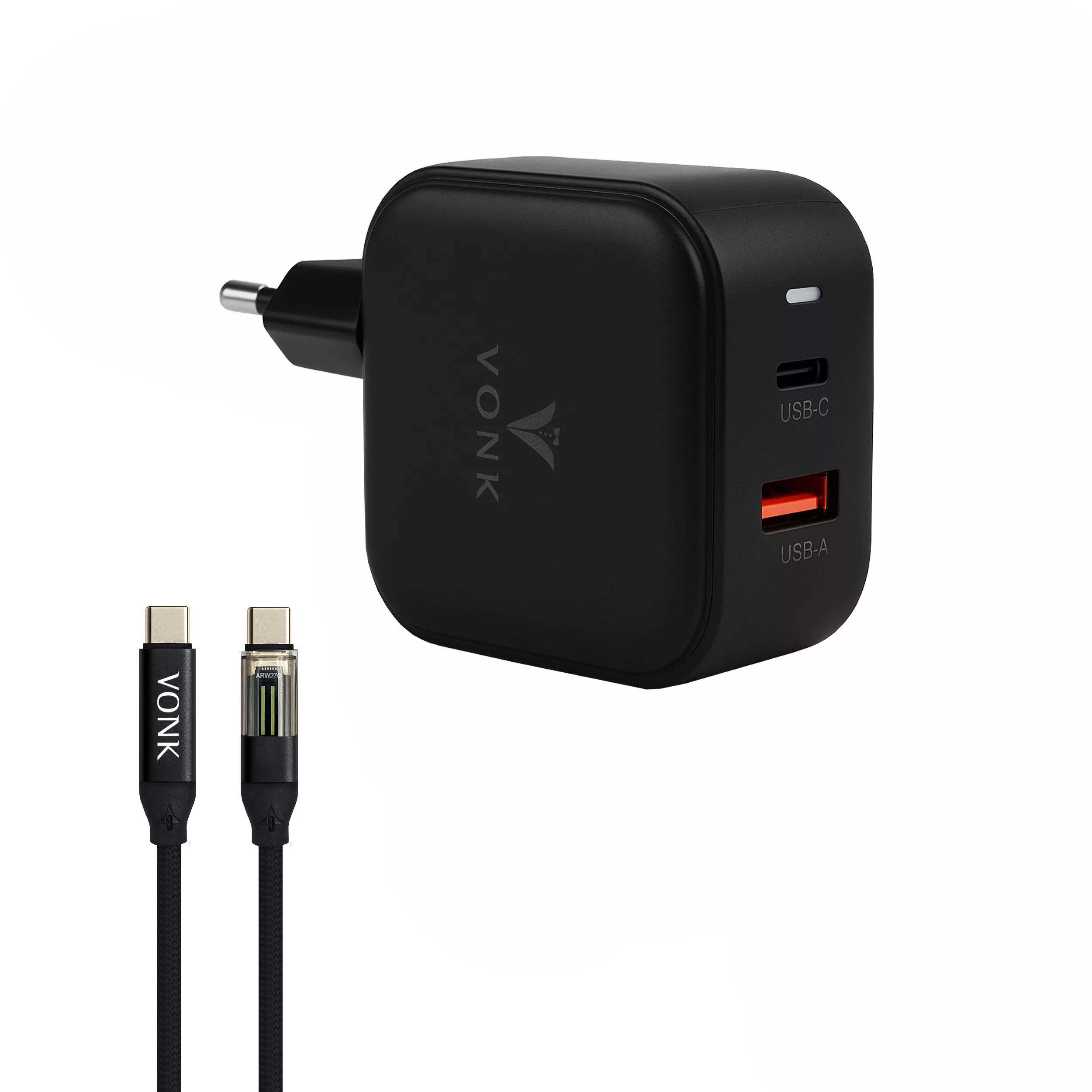 شارژر دیواری 45 وات وونک مدل CA-45 به همراه کابل USB-C