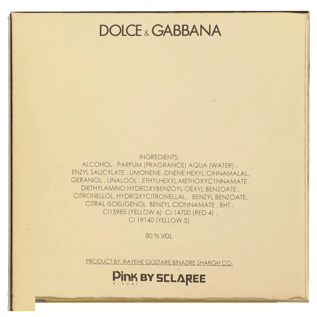 ادو پرفیوم زنانه پینک ویژوآل مدل DOLCE GABBANA The One
