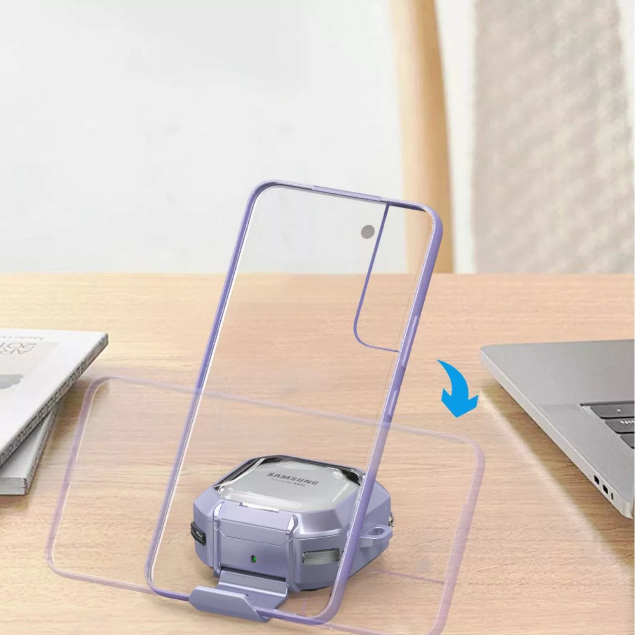 کاور مدل U.EHome مناسب برای کیس هندزفری بلوتوثی سامسونگ Galaxy Buds 2