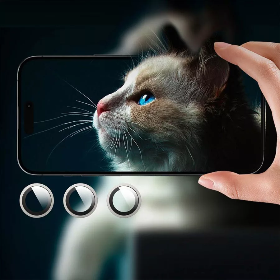 محافظ لنز دوربین ریمکس کد 1 مناسب برای گوشی موبایل اپل iPhone 16 Pro / 16 Pro Max