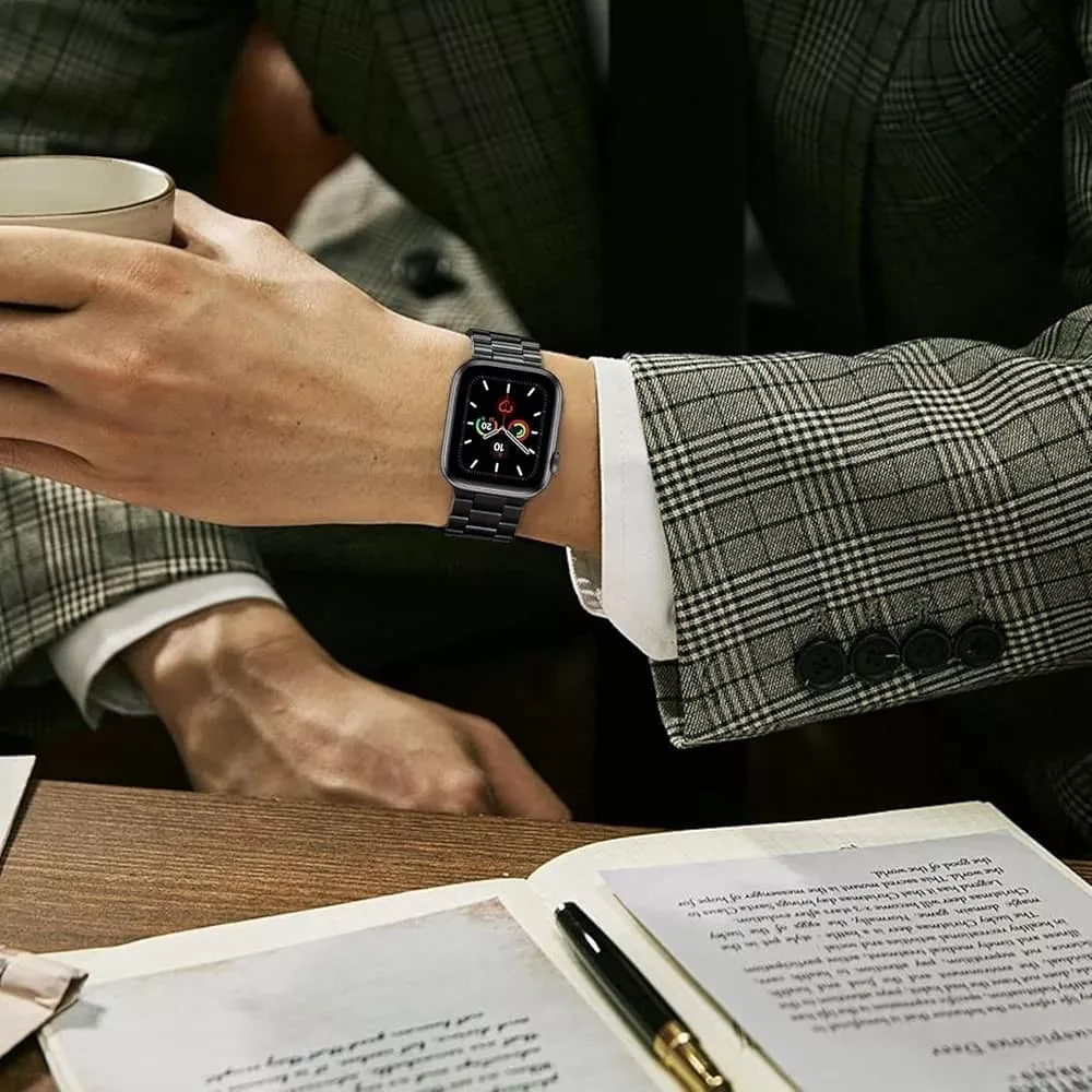 بند اپیکوی مدل Metallic مناسب برای اپل واچ سری 1/2/3/4/5/6/7/8/9/SE/Ultra سایز 42/44/45/49 میلی متری